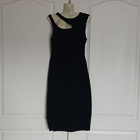 Marciano Ladies Bodycon Cut Out Midi Dress Small Black - Picture 1 of 16